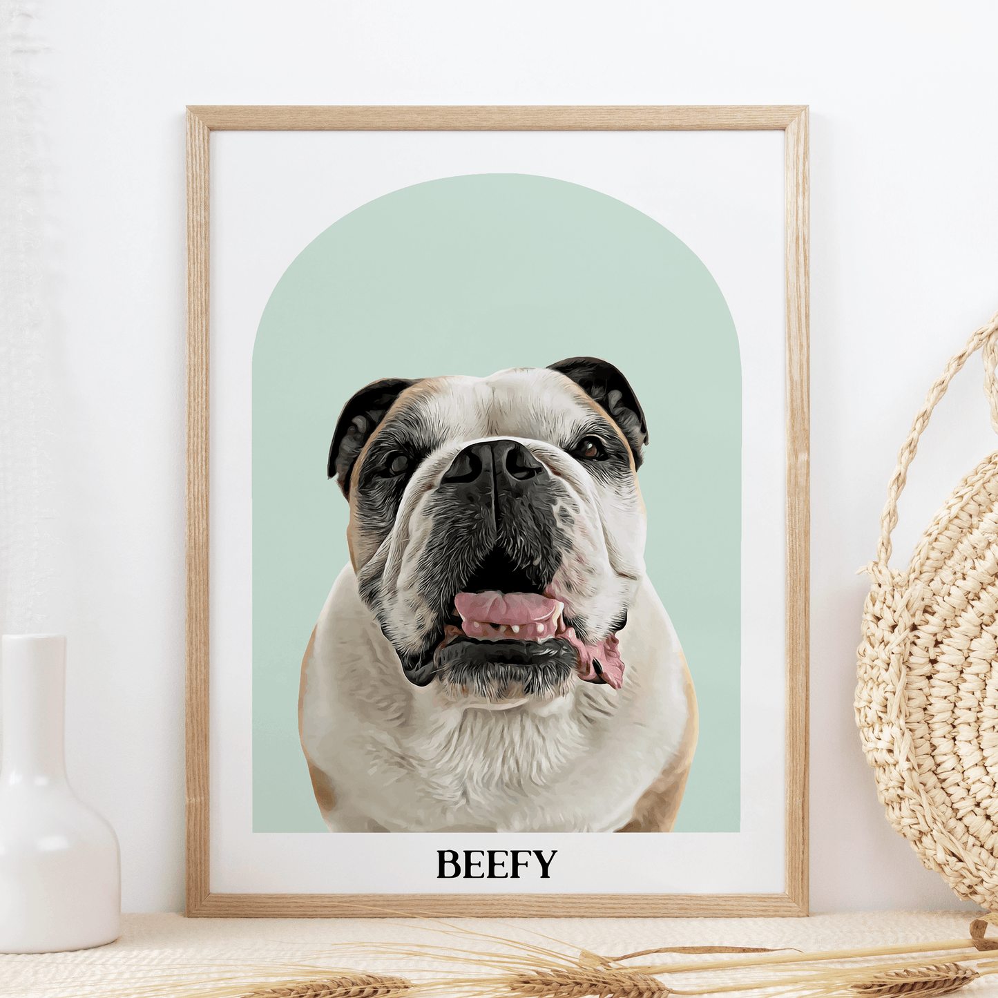 Arch Realistic Pet Portrait - Pets Into Art - Custom Dog and Cat Artworks Australia