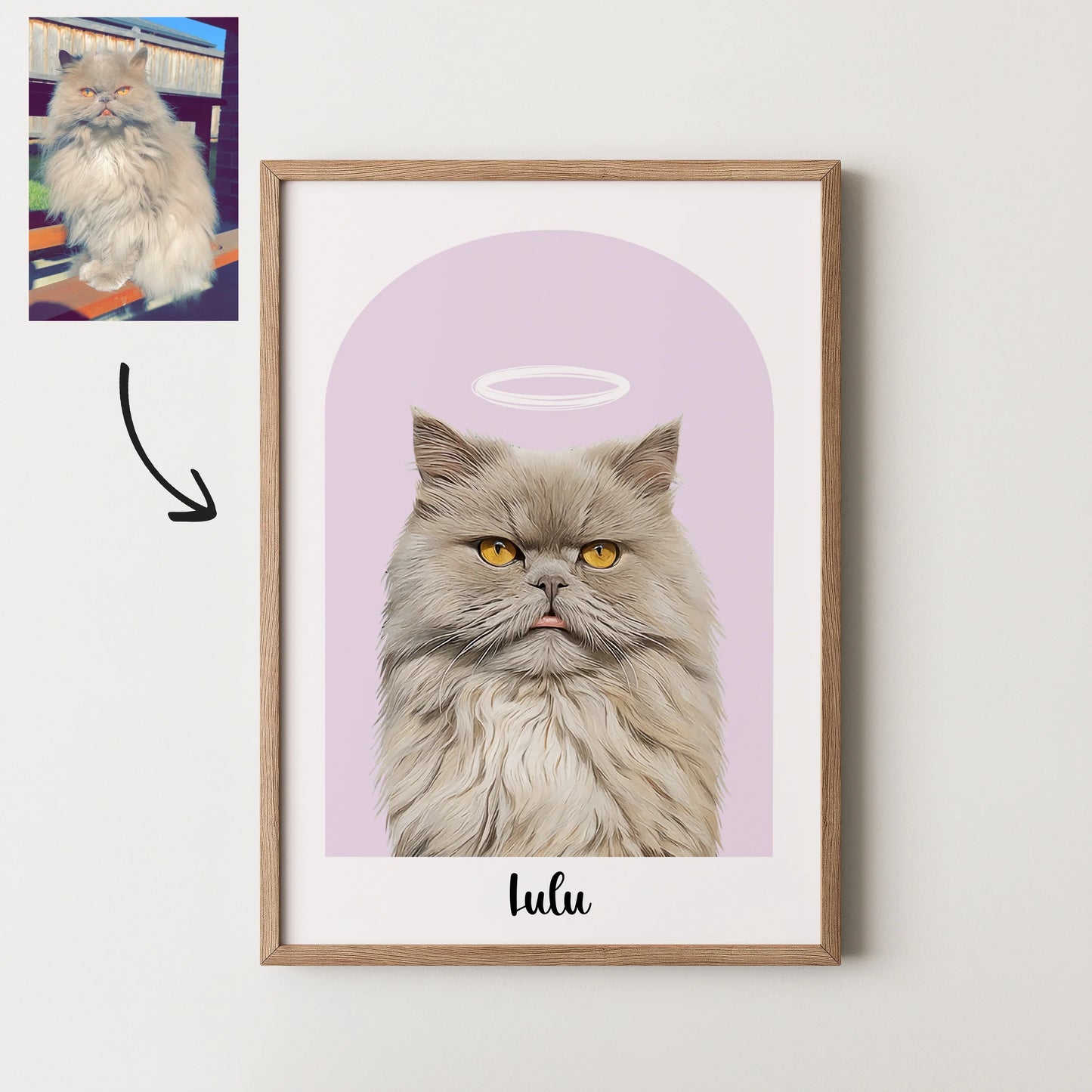 Arch Realistic Pet Portrait - Pets Into Art - Custom Dog and Cat Artworks Australia