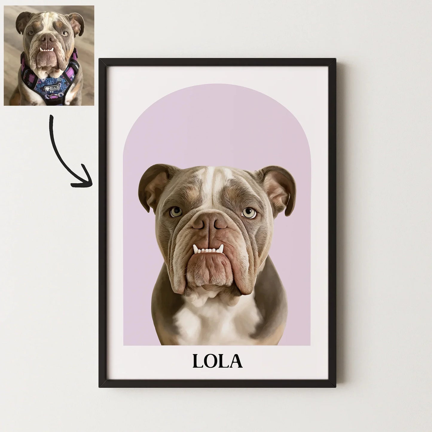 Arch Realistic Pet Portrait - Pets Into Art - Custom Dog and Cat Artworks Australia