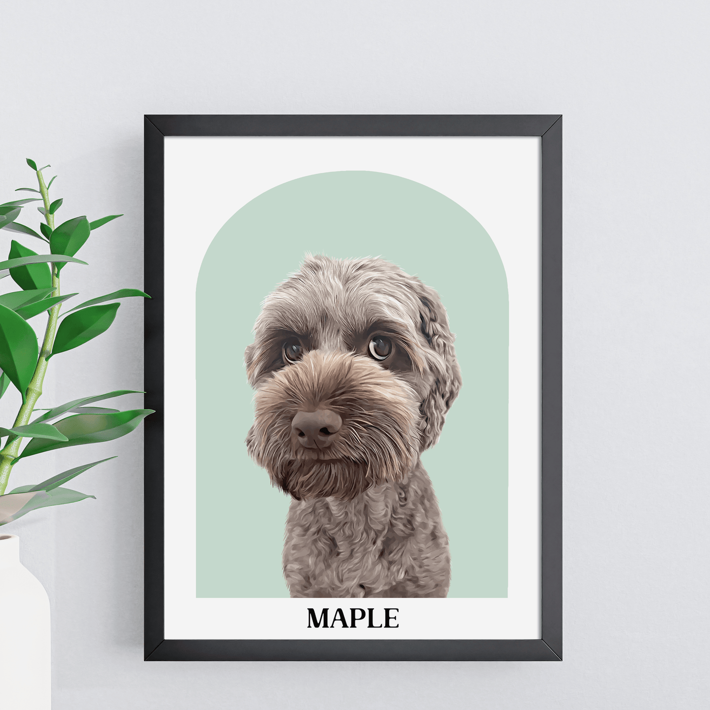 Arch Realistic Pet Portrait - Pets Into Art - Custom Dog and Cat Artworks Australia