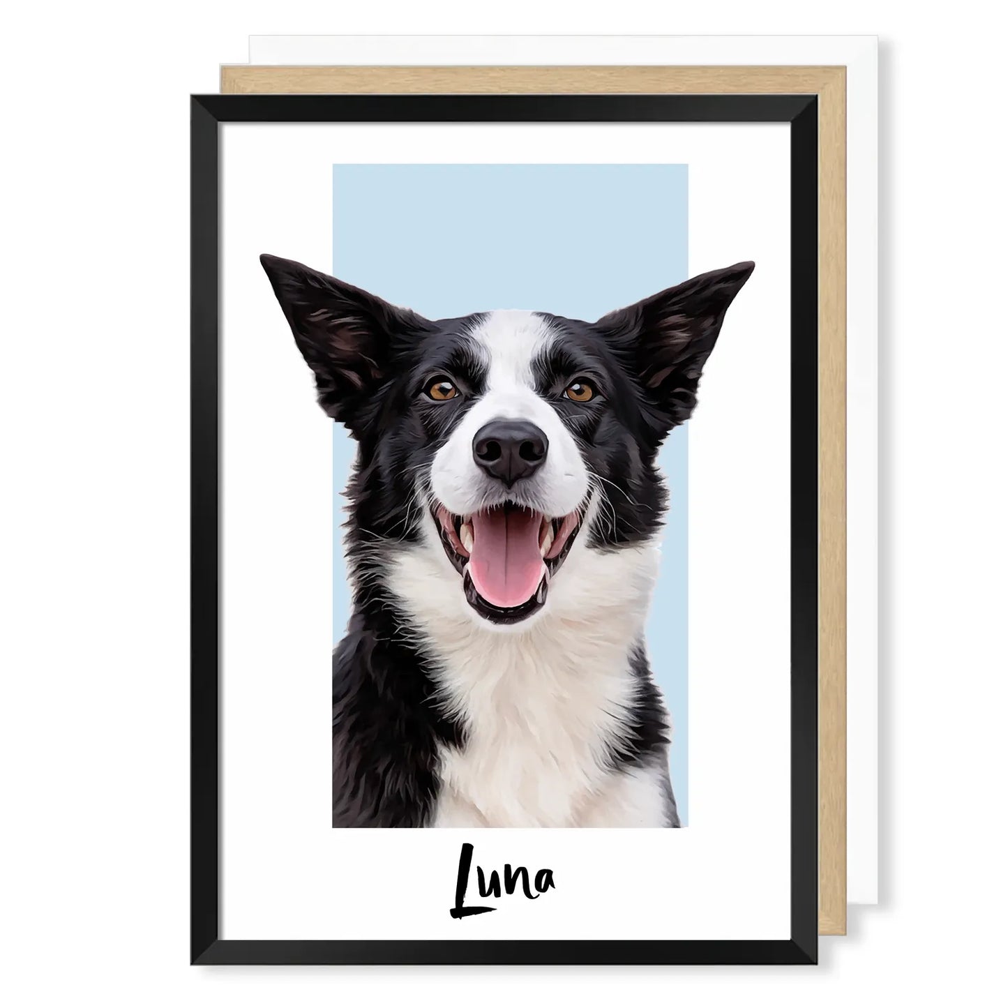 Box Realistic Pet Portrait (up to 4 pets)
