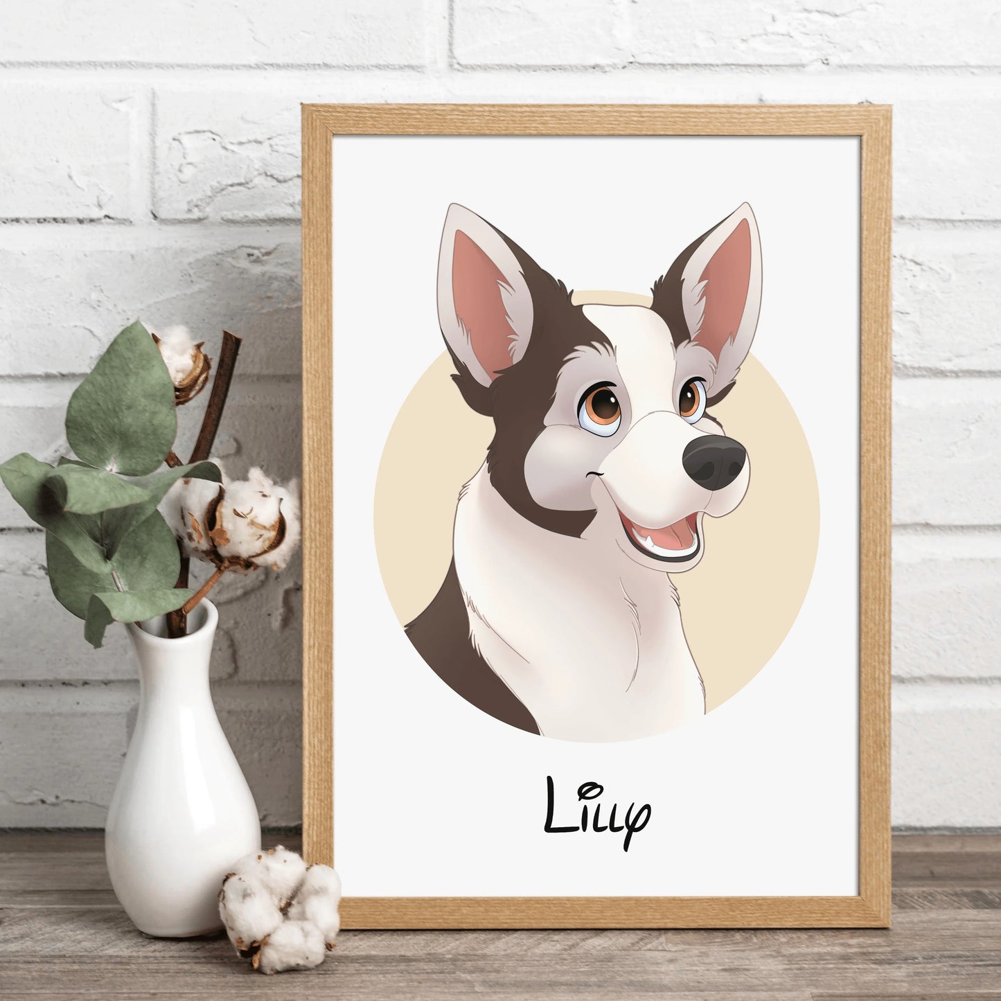 Circle Disney Pet Portrait - Pets Into Art - Custom Dog and Cat Artworks Australia