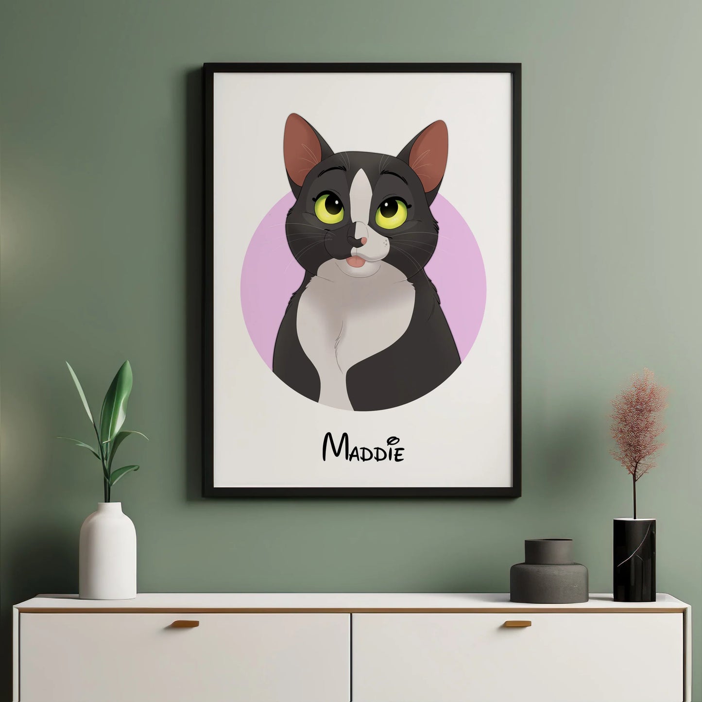 Circle Disney Pet Portrait - Pets Into Art - Custom Dog and Cat Artworks Australia