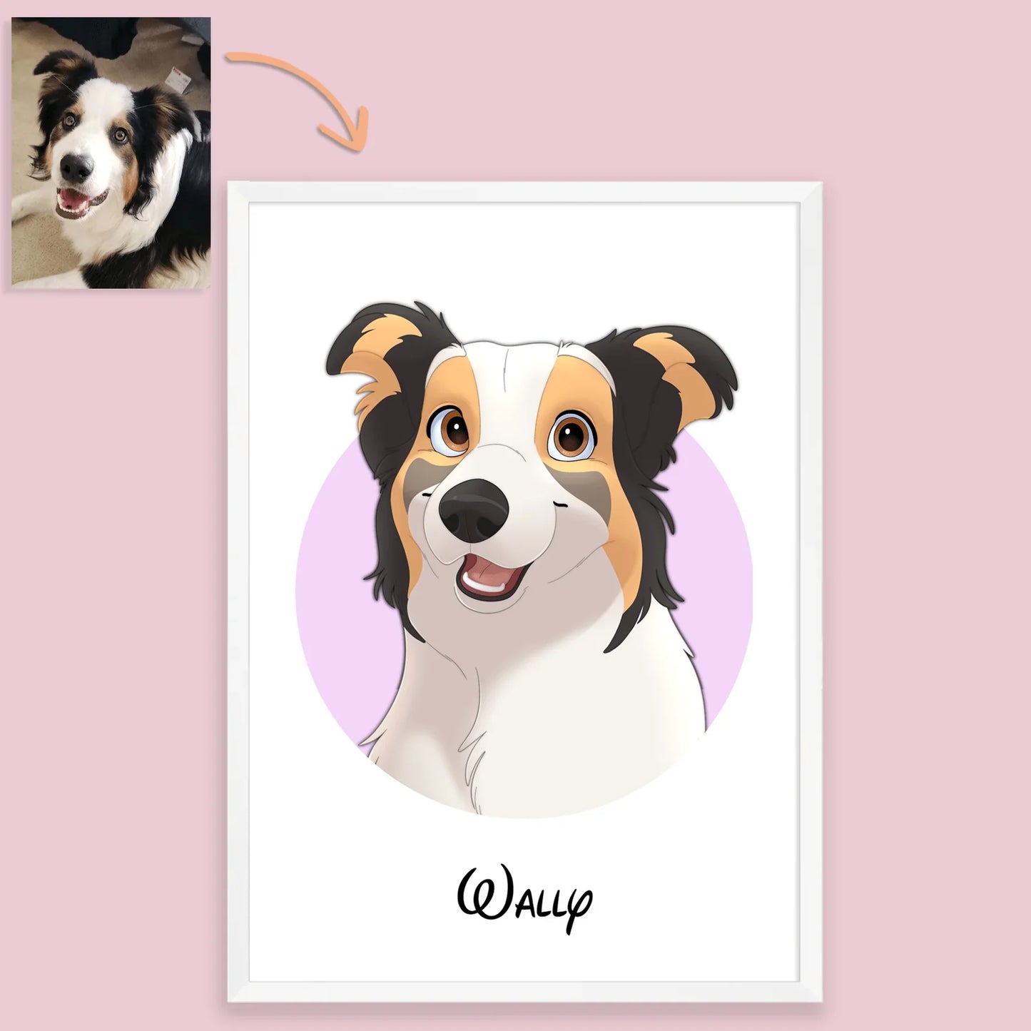 Circle Disney Pet Portrait - Pets Into Art - Custom Dog and Cat Artworks Australia