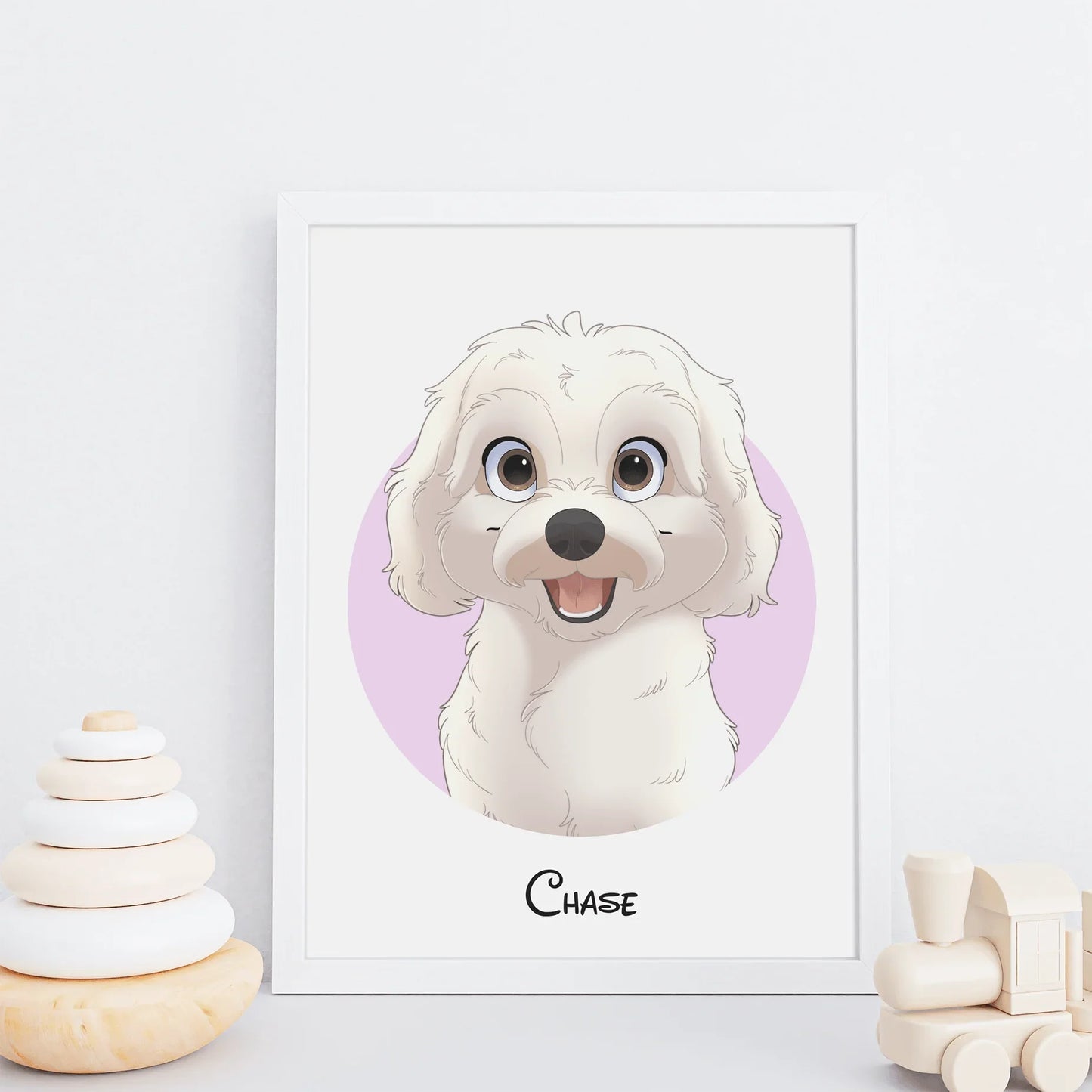 Circle Disney Pet Portrait - Pets Into Art - Custom Dog and Cat Artworks Australia