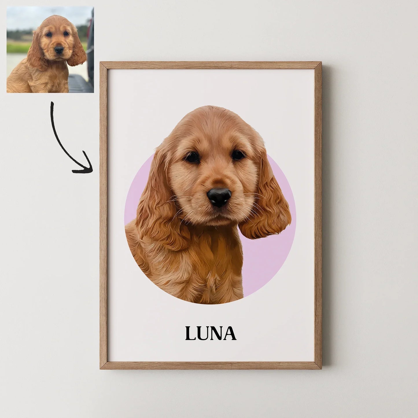Circle Realistic Pet Portrait