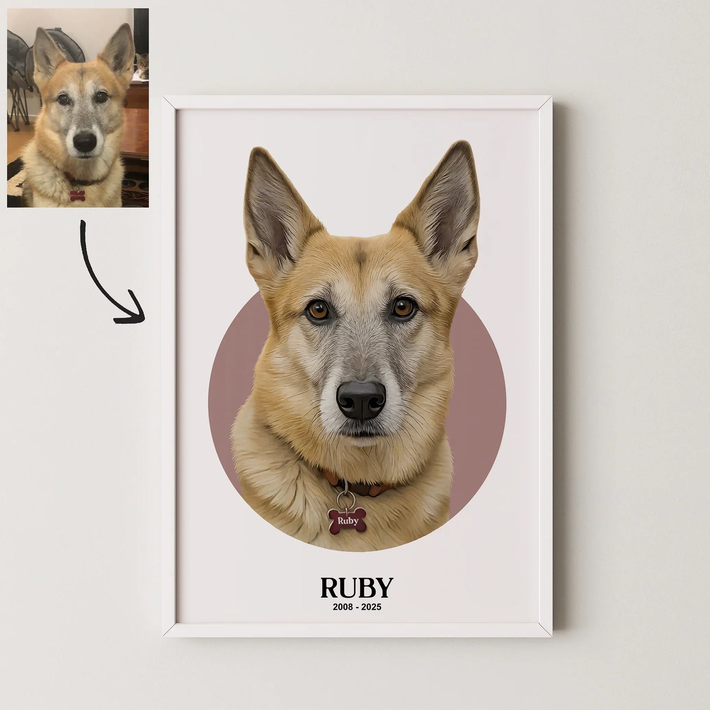 Circle Realistic Pet Portrait