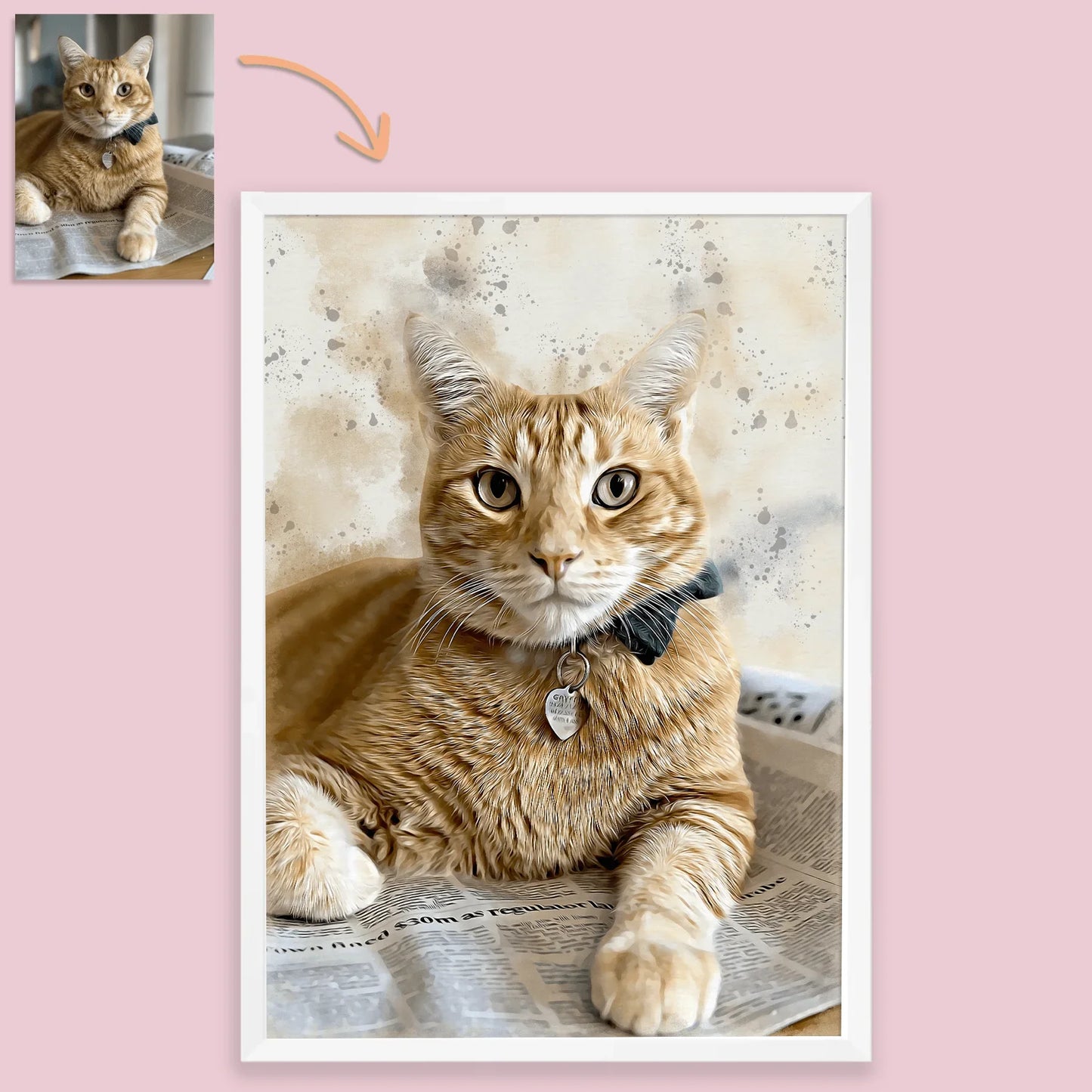Watercolour Pet Portrait - Pets Into Art - Custom Dog and Cat Artworks Australia