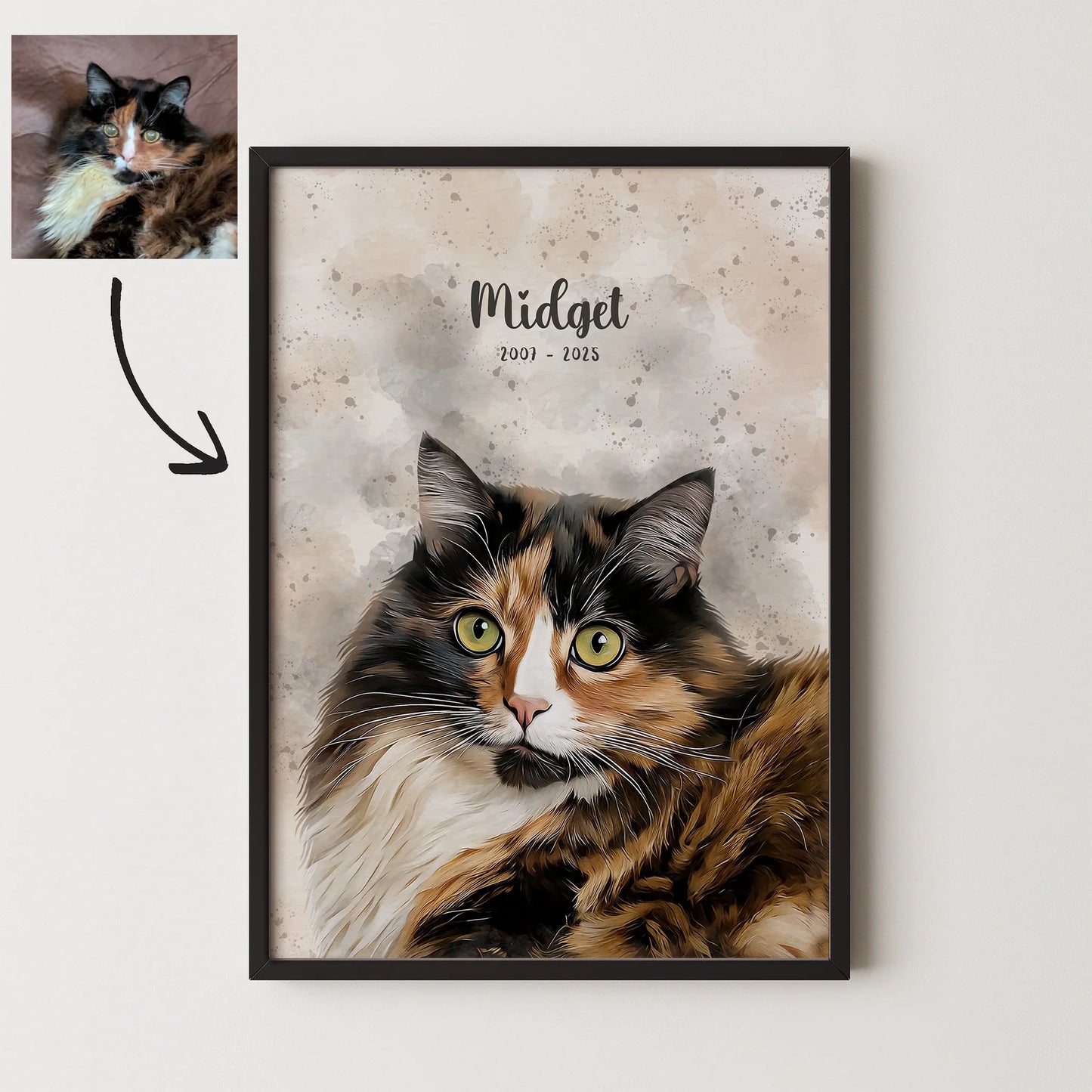 Watercolour Pet Portrait - Pets Into Art - Custom Dog and Cat Artworks Australia