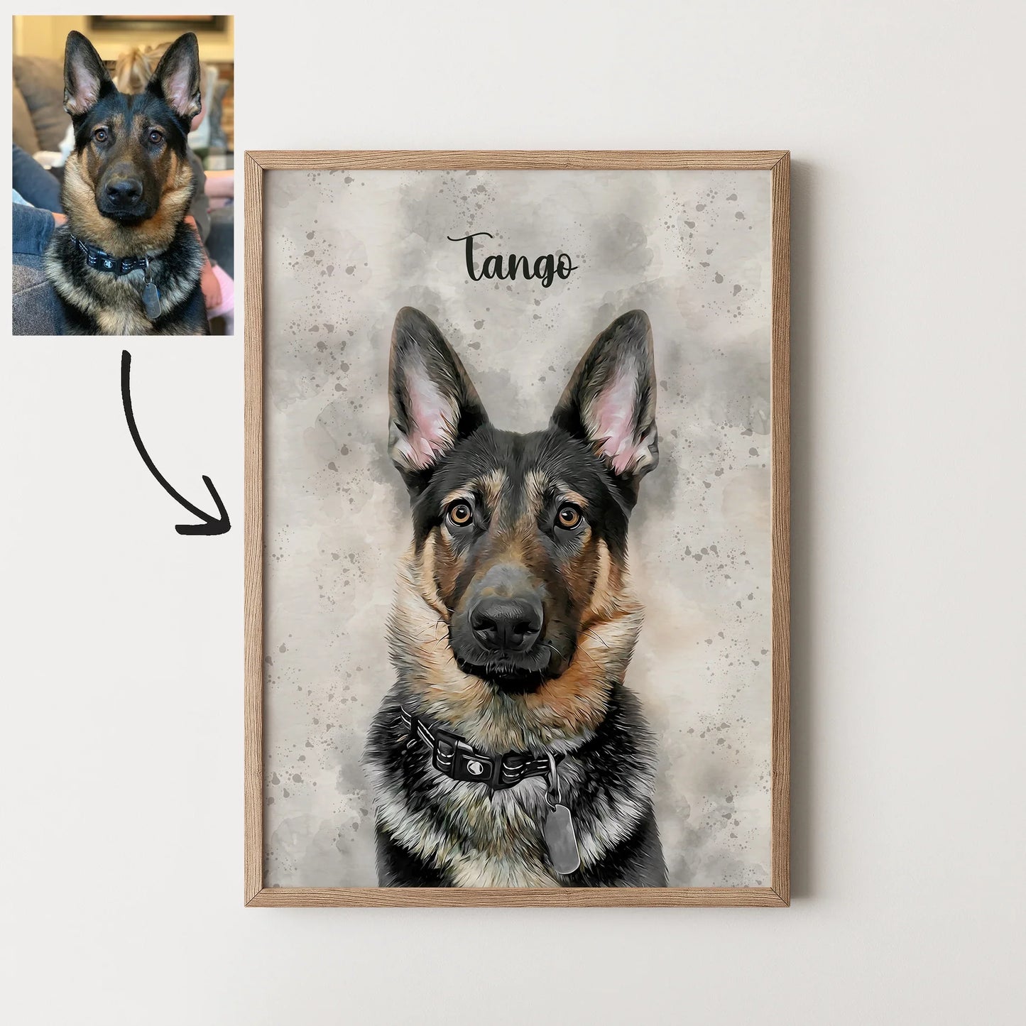 Watercolour Pet Portrait - Pets Into Art - Custom Dog and Cat Artworks Australia