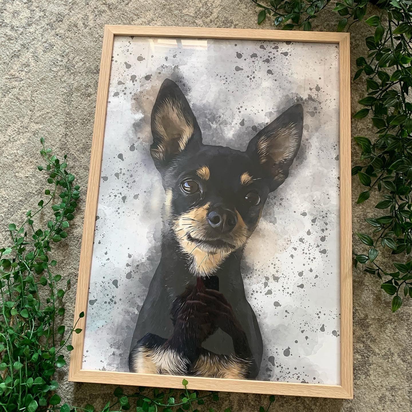 Watercolour Pet Portrait - Pets Into Art - Custom Dog and Cat Artworks Australia