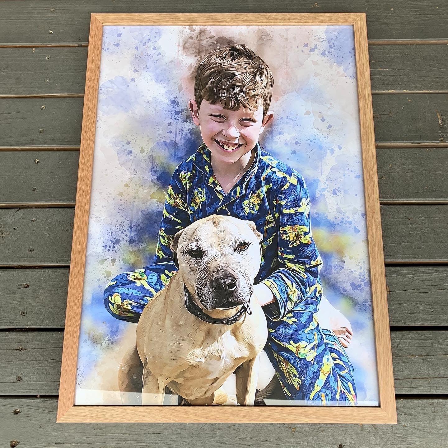Watercolour Pet Portrait - Pets Into Art - Custom Dog and Cat Artworks Australia
