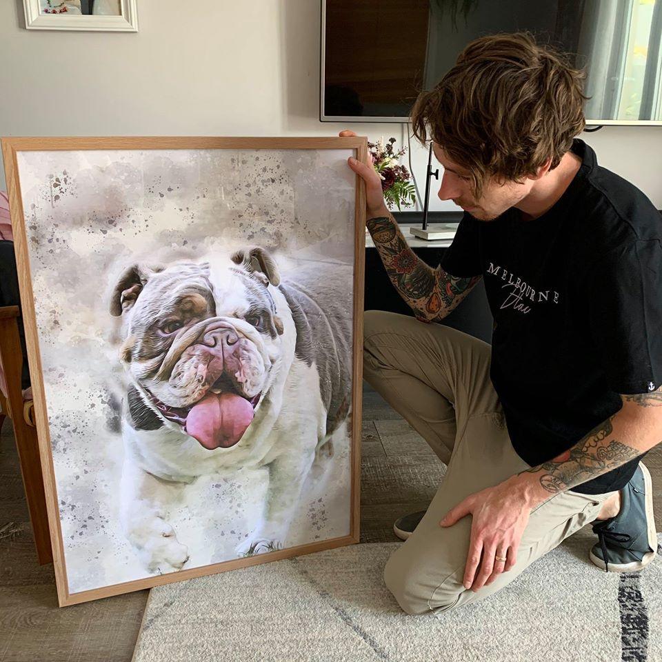 Watercolour Pet Portrait - Pets Into Art - Custom Dog and Cat Artworks Australia