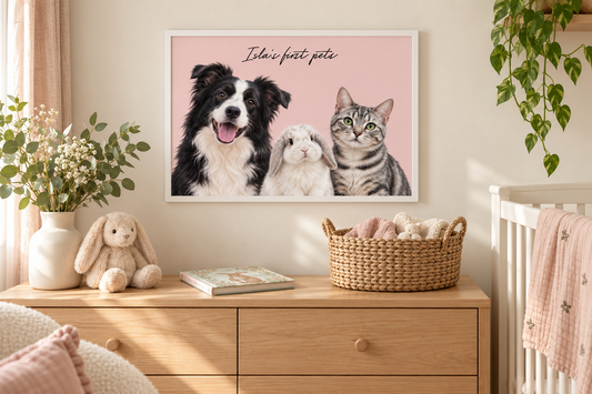 A First Birthday Gift Idea: A Portrait of Their First Pets