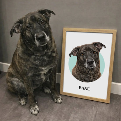 Circle Realistic Pet Portrait