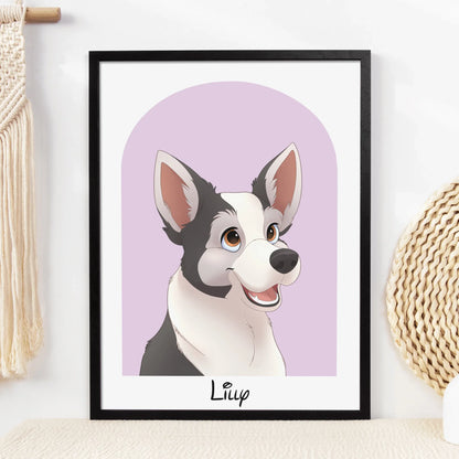 Arch Disney Pet Portrait - Pets Into Art - Custom Dog and Cat Artworks Australia