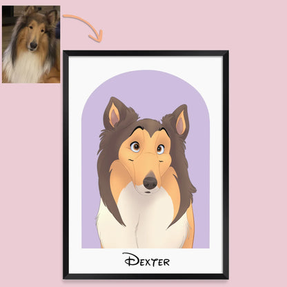 Arch Disney Pet Portrait - Pets Into Art - Custom Dog and Cat Artworks Australia