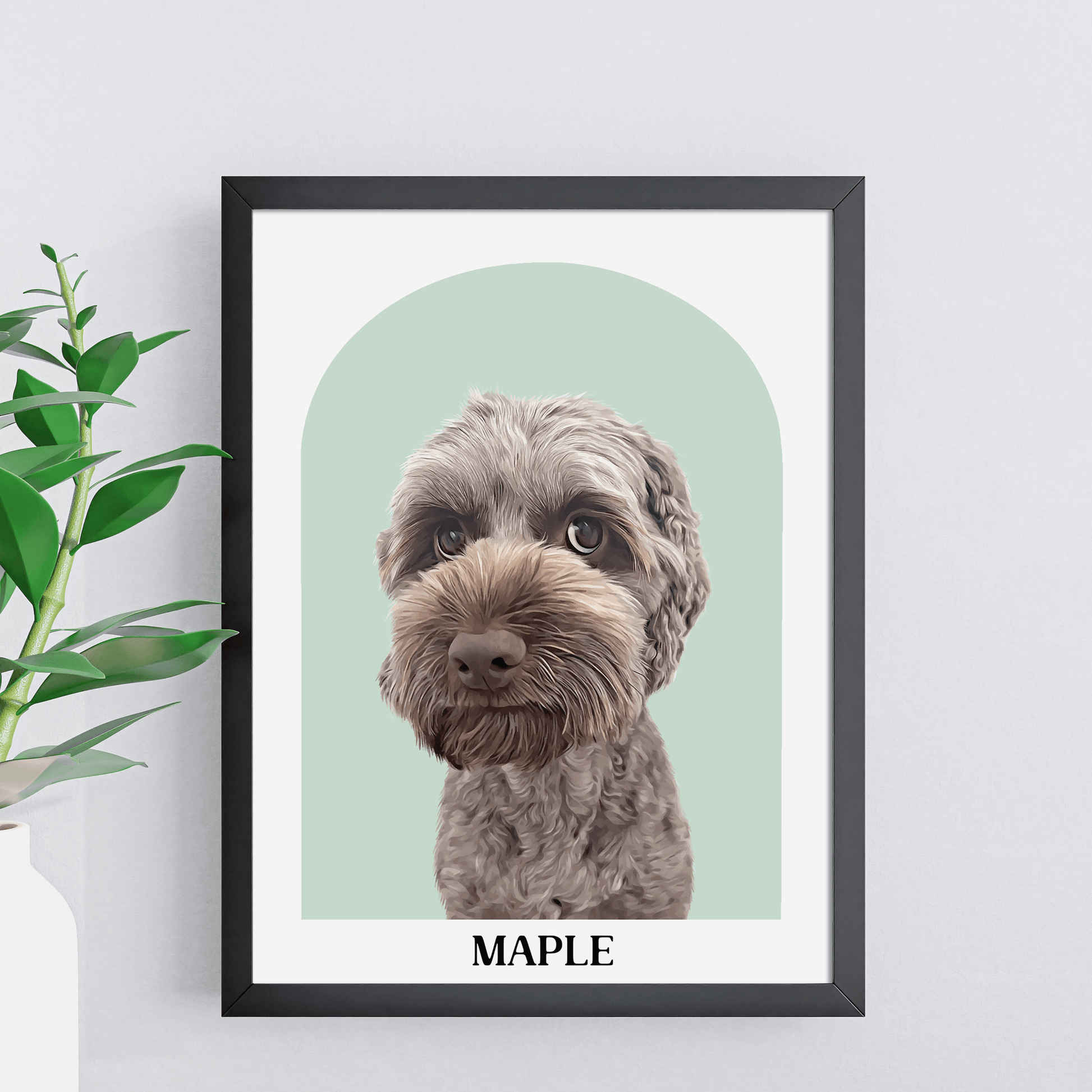 Arch Realistic Pet Portrait - Pets Into Art - Custom Dog and Cat Artworks Australia