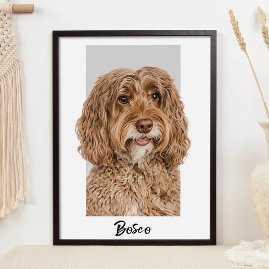 Box Realistic Pet Portrait (up to 4 pets)