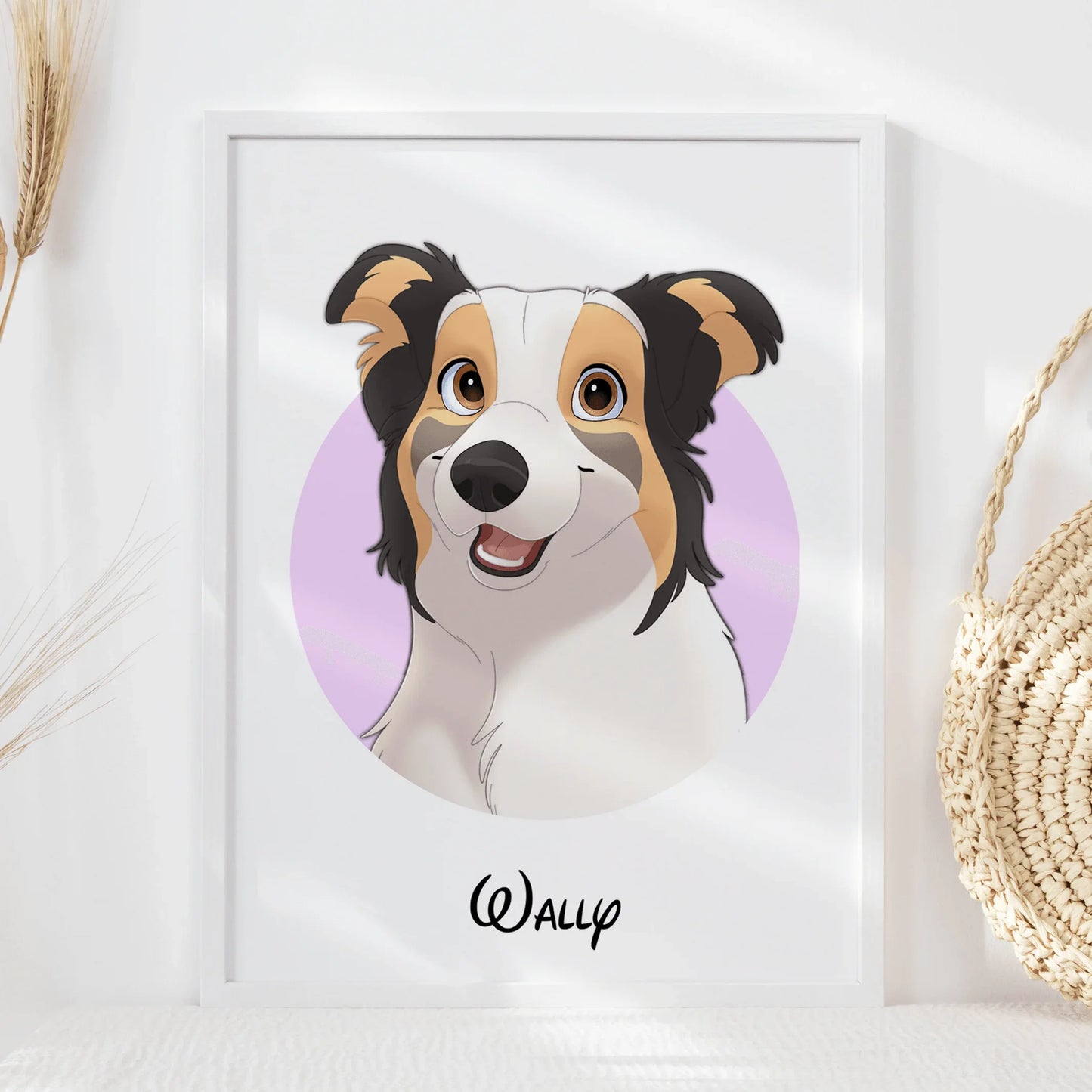 Circle Disney Pet Portrait - Pets Into Art - Custom Dog and Cat Artworks Australia