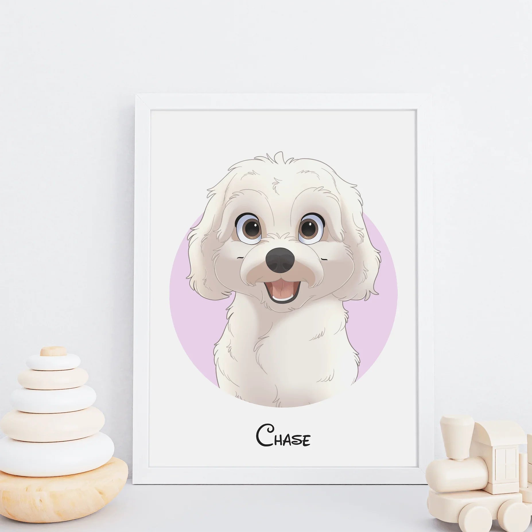 Circle Disney Pet Portrait - Pets Into Art - Custom Dog and Cat Artworks Australia