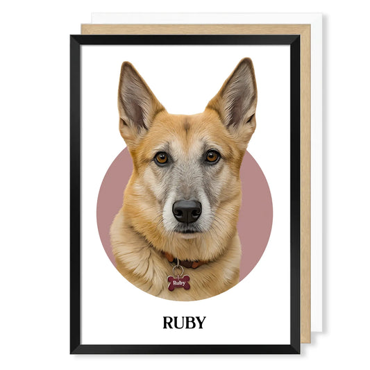 Circle Realistic Pet Portrait