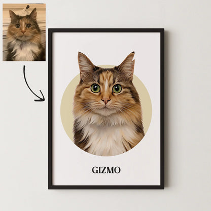 Circle Realistic Pet Portrait