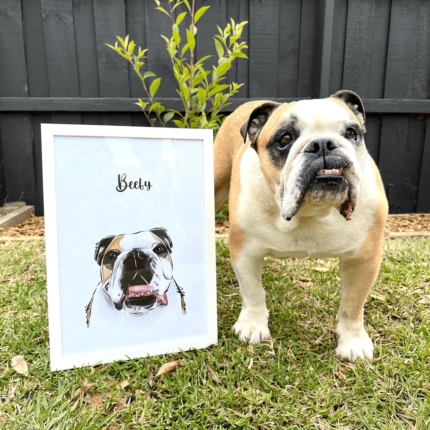 Gouache Style Pet Portrait - Pets Into Art - Custom Dog and Cat Artworks Australia