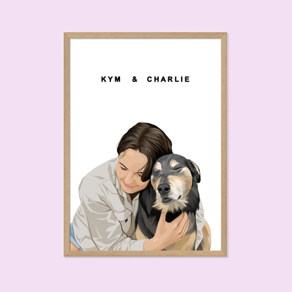 Person and Pet Portrait - Pets Into Art