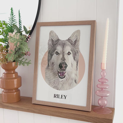 Circle Realistic Pet Portrait