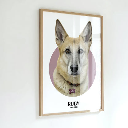 Circle Realistic Pet Portrait