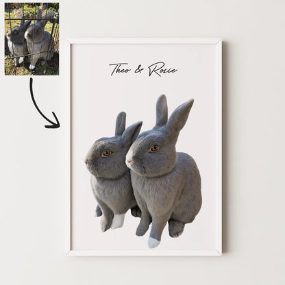 Realistic Pet Portrait - Pets Into Art - Custom Dog and Cat Artworks Australia