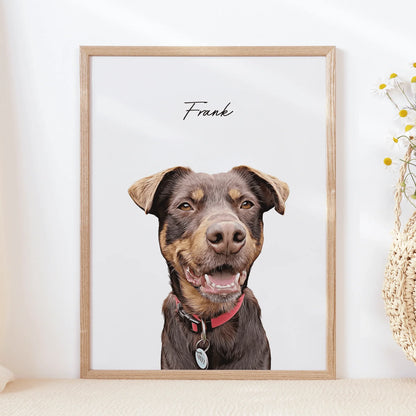 Realistic Pet Portrait - Pets Into Art - Custom Dog and Cat Artworks Australia