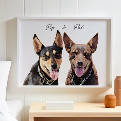 Realistic Pet Portrait - Pets Into Art - Custom Dog and Cat Artworks Australia