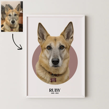 Circle Realistic Pet Portrait