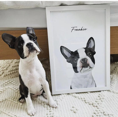 Vector Pet Portrait - Pets Into Art - Custom Dog and Cat Artworks Australia