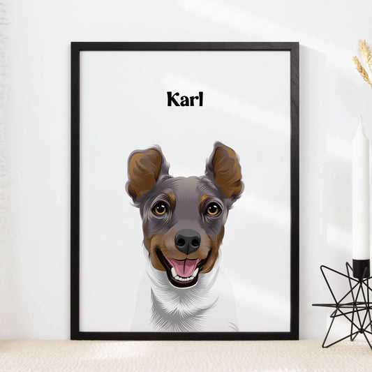Vector Pet Portrait - Pets Into Art - Custom Dog and Cat Artworks Australia