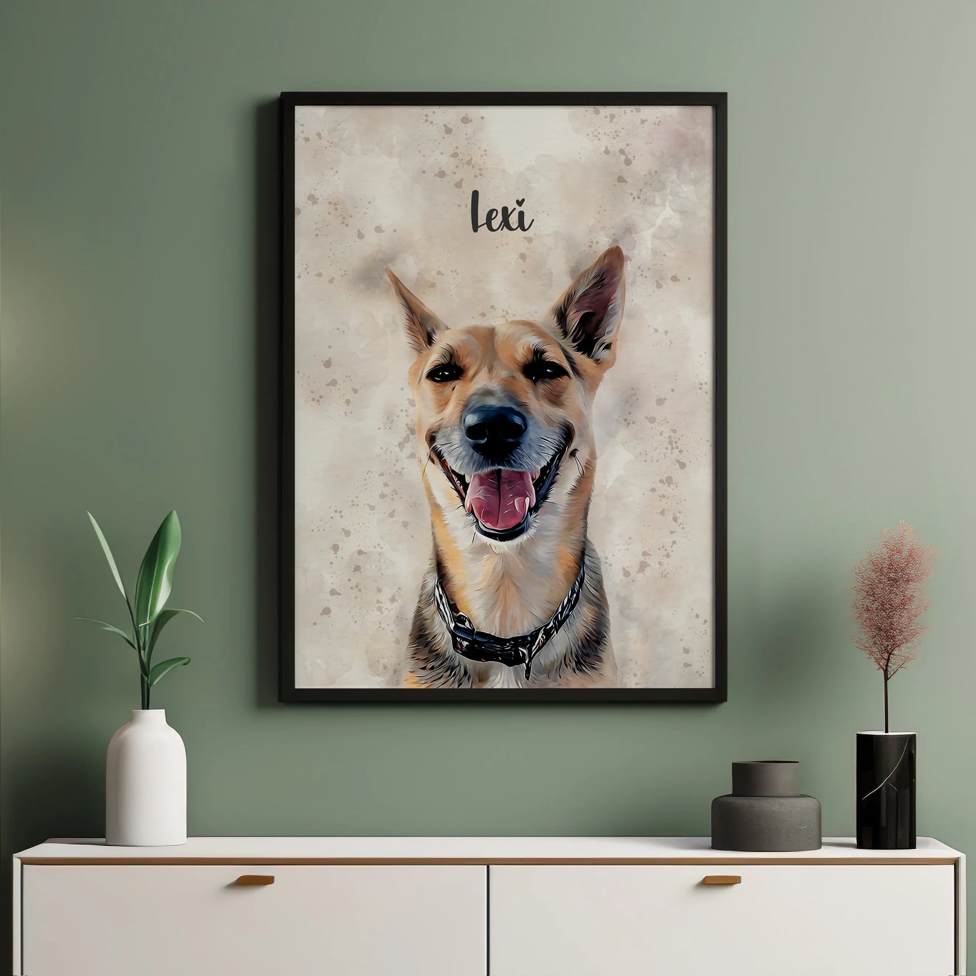 Watercolour Pet Portrait - Pets Into Art - Custom Dog and Cat Artworks Australia