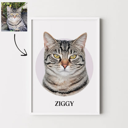 Circle Realistic Pet Portrait