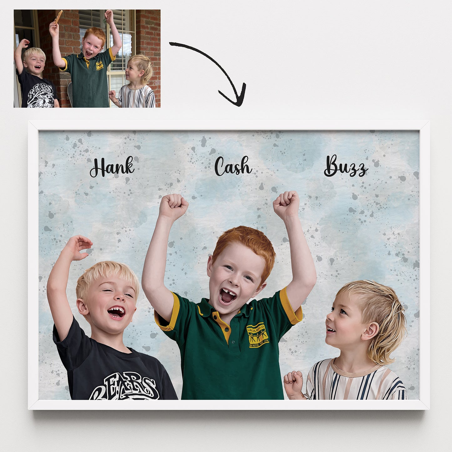 Watercolour Person Portrait (Up to 4 People)