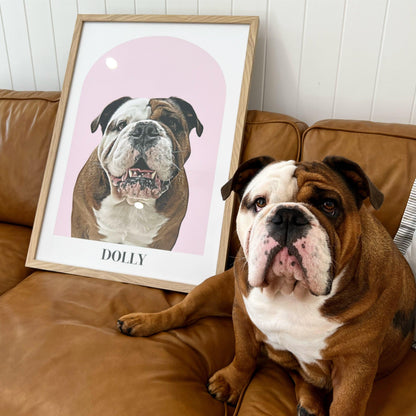Arch Realistic Pet Portrait - Pets Into Art - Custom Dog and Cat Artworks Australia