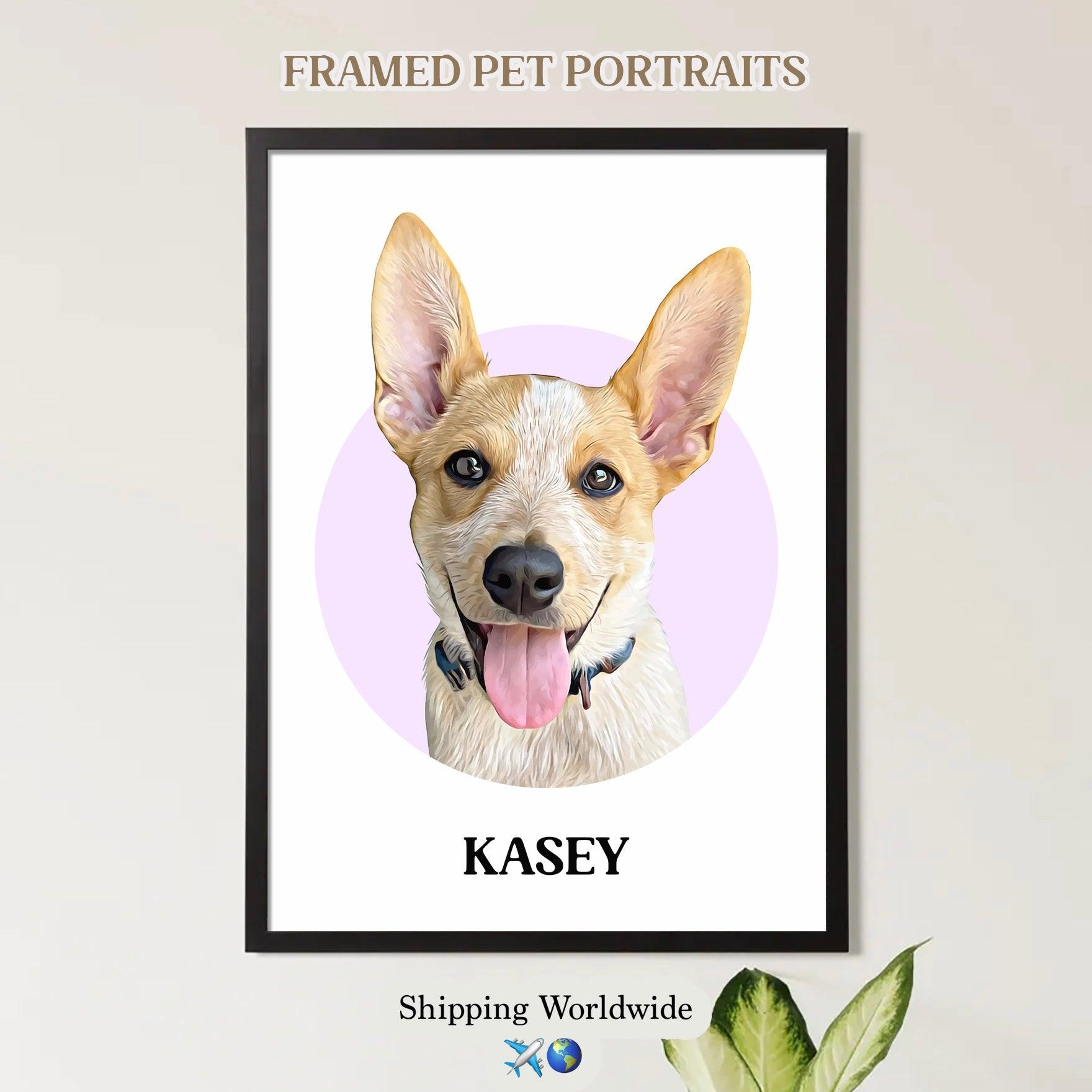 Circle Realistic Pet Portrait - Pets Into Art