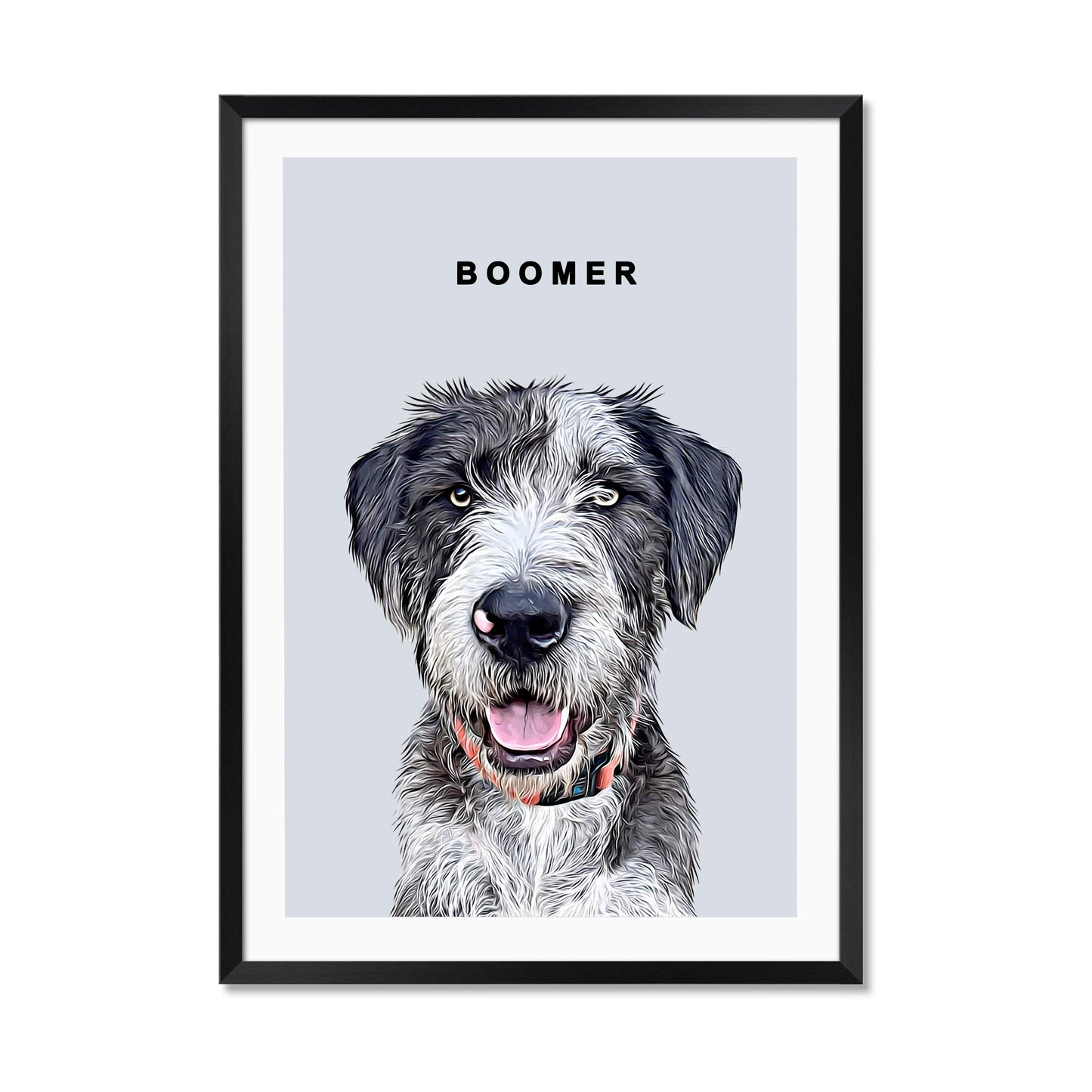 Realistic Pet Portrait With Border - Pets Into Art