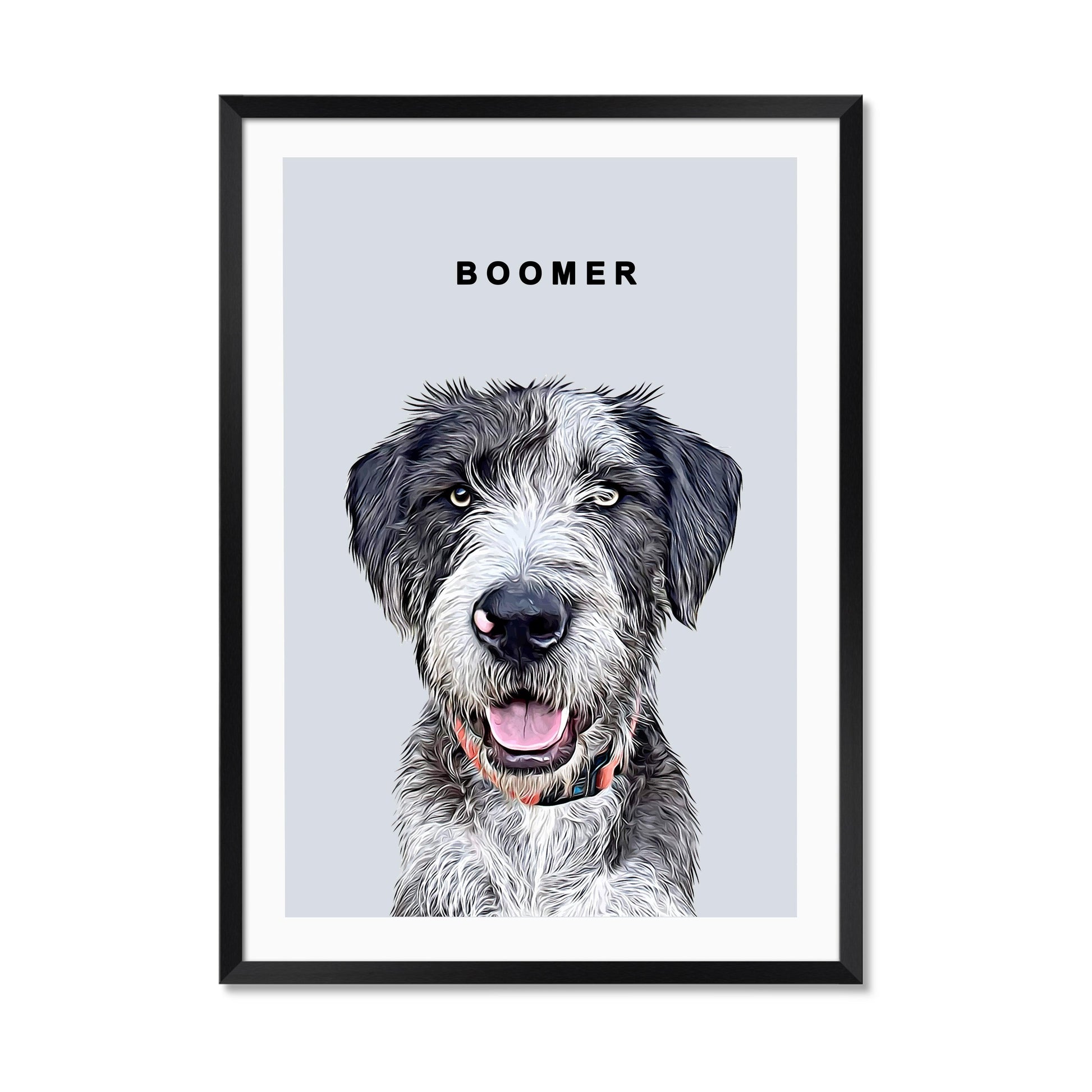 Realistic Pet Portrait With Border - Pets Into Art