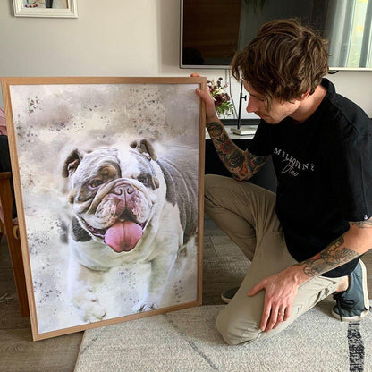 Watercolour Pet Portrait - Pets Into Art - Custom Dog and Cat Artworks Australia
